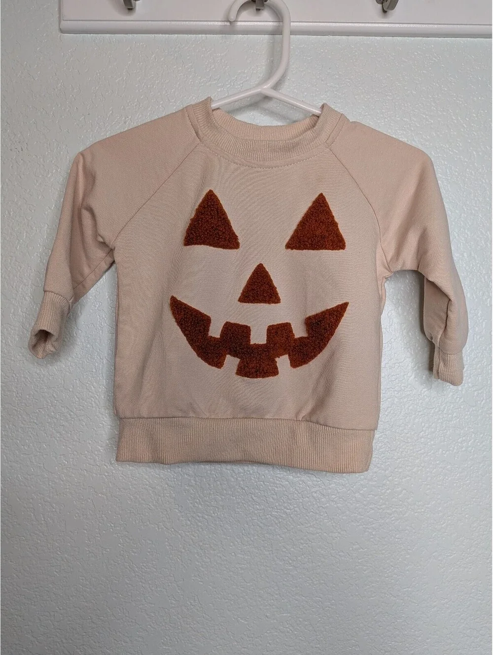 6-9mo toddler pumpkin sweatshirt jack o lantern